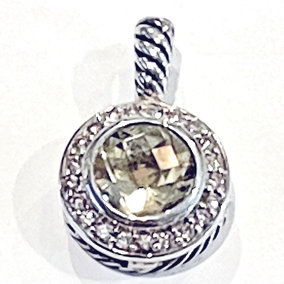 DAVID YURMAN Sterling Silver Lemon Citrine And Diamond Cerise Pendant - Picture 5 of 11